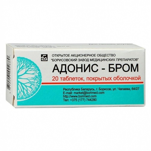 Адонис-Бром таблетки №20 – Apte4ka - Russian pharmacy online in USA - Наша  аптека в Америке