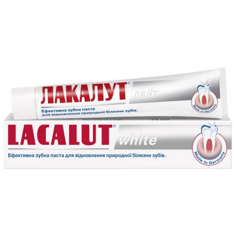 Lacalut (Лакалут) зубная паста White для белизны зубов 75 мл