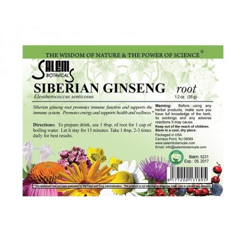 Сибирского женьшеня корень 40 г Salem Botanicals