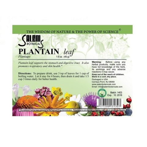 Подорожника большого лист 40 г Salem Botanicals