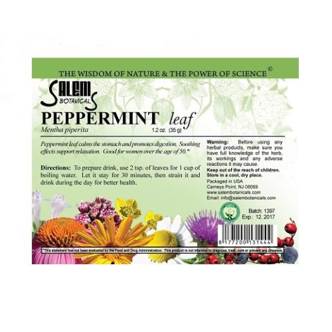 Мяты перечной лист 35 г Salem Botanicals