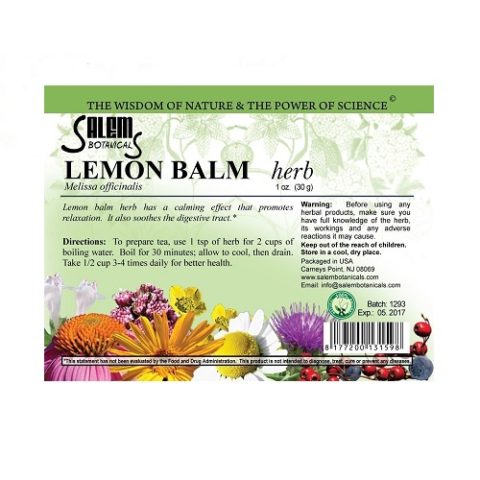 Мелиссы трава 30 г Salem Botanicals