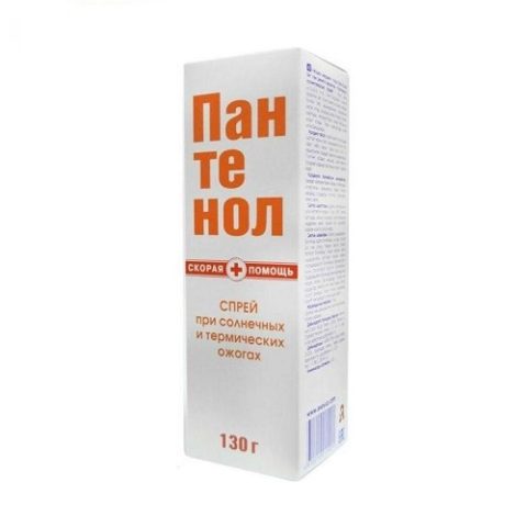 Пантенол Скорая помощь спрей для лица, тела (при ожогах) 130 г